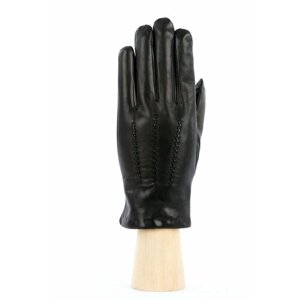 Перчатки Montego демисезонные, натуральная кожа, подкладка, размер 8, черный