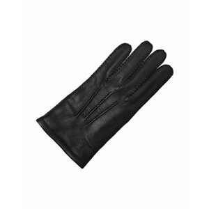 Перчатки мужские из кожи оленя, утепленные, ESTEGLA, размер 8.5, чёрные.