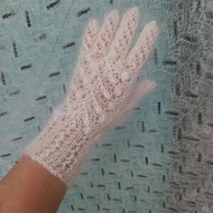Перчатки Орчанка, размер 7-8, белый