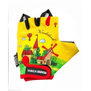 Перчатки Vinca Sport, размер 4XS, красный, желтый