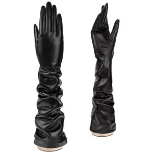 Перчатки женские кожаные ELEGANZZA, черный