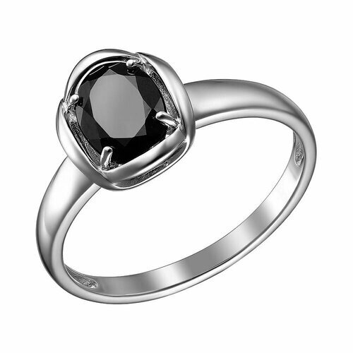 Перстень UVI Ювелирочка, серебро, 925 проба, платинирование, размер 19, черный, серебряный