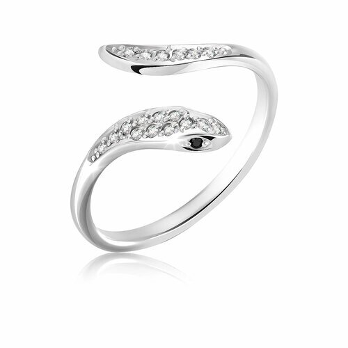 Перстень VALTERA 118065_17 серебро, 925 проба, родирование, фианит, размер 17, серебряный