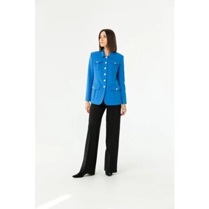 Пиджак Larro, средней длины, силуэт полуприлегающий, размер 36, синий