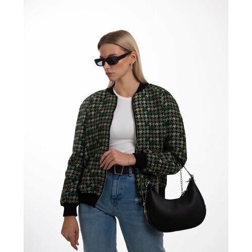 Пиджак LeNeS brand, размер 48, черный, зеленый