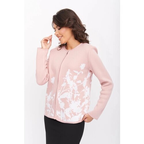 Пиджак Текстильная Мануфактура, размер 54, белый, розовый