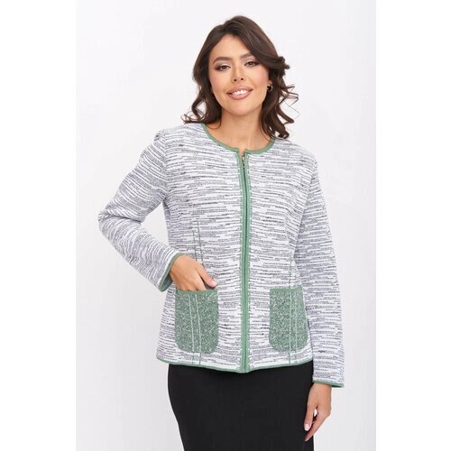 Пиджак Текстильная Мануфактура, размер 54, белый, зеленый