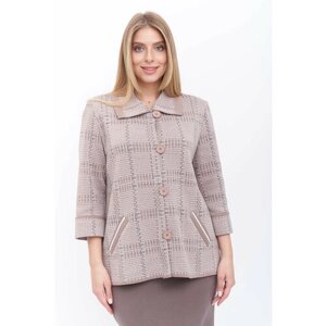 Пиджак Текстильная Мануфактура, размер 56, коричневый