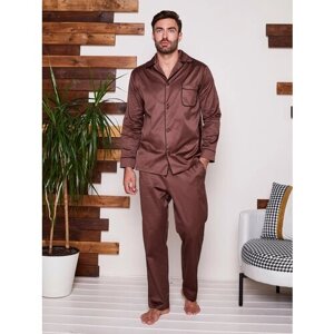 Пижама Малиновые сны, размер 50, коричневый