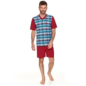 Пижама мужская TARO Anton 2733-2734-2735-01, футболка и шорты, красный, хлопок 100%Размер: XL)