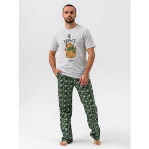 Пижама Оптима Трикотаж, размер 48, зеленый