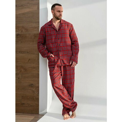 Пижама Оптима Трикотаж, размер 50, бордовый