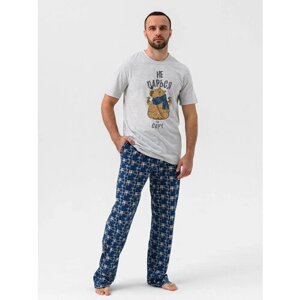 Пижама Оптима Трикотаж, размер 58, синий