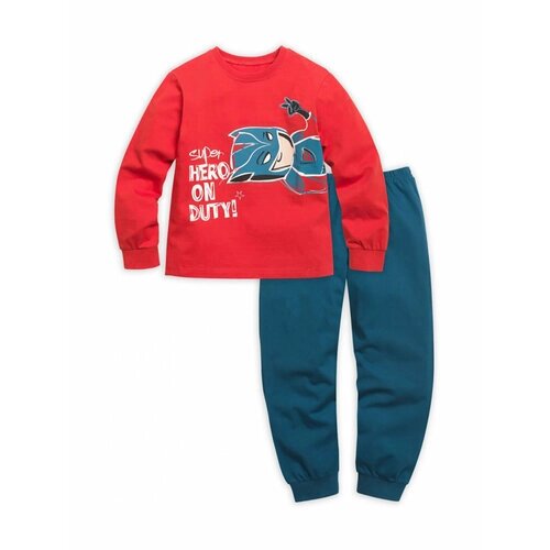 Пижама Pelican, размер 5/110, синий, красный