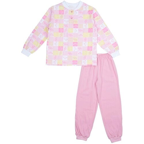 Пижама, размер 128-64, желтый, розовый