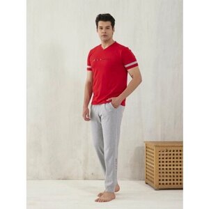 Пижама Relax Mode, размер 00L, красный, серый