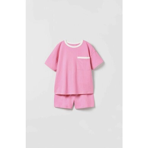 Пижама Zara, размер 8-9 лет (130 см), розовый