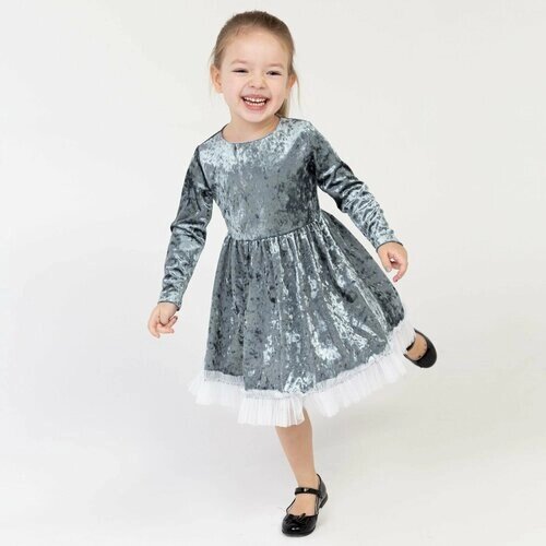 Платье для девочки нарядное KAFTAN "Куколка", серо-голубой, рост 110-116, р. 32 5600760