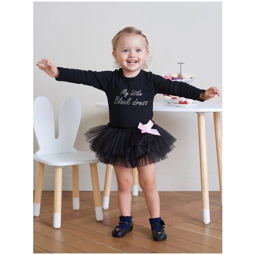 Платье Luxury Baby, размер 62, черный, розовый
