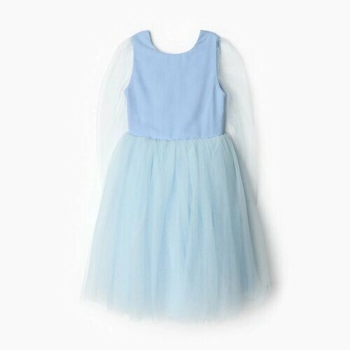 Платье нарядное детское MINAKU: PartyDress, цвет голубой, рост 110 см