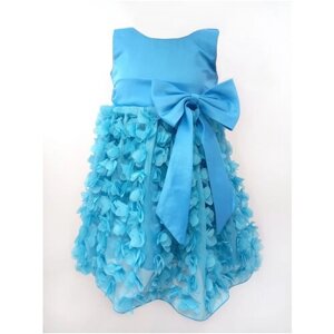 Платье, нарядное, размер 100, голубой