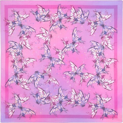 Платок из хлопка Павловопосадские платки 11003 15, розовый, 80 х 80 см