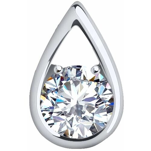 Подвеска Diamant online, белое золото, 585 проба, фианит