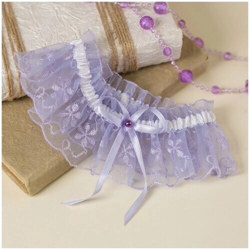 Подвязка Свадебная мечта, фиолетовый