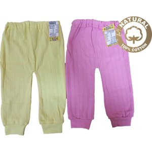 Ползунки короткие РиД - Родители и Дети детские, под подгузник, 2 шт., размер 40, розовый/желтый