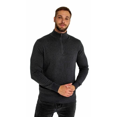 Пуловер , размер 3XL, серый
