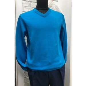 Пуловер Roberto Cassini, размер М, голубой, синий