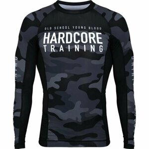 Рашгард hardcore training, размер L, черный, серый