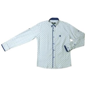 Рубашка BoLd, размер 158, синий, белый