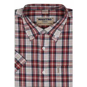 Рубашка Maestro, размер 48/L/170-178/42 ворот, красный