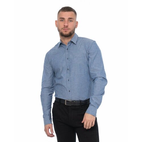 Рубашка Maestro, размер 48/L/170-178/42 ворот, синий