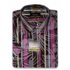 Рубашка Maestro, размер 48/M/178-186/41 ворот, розовый