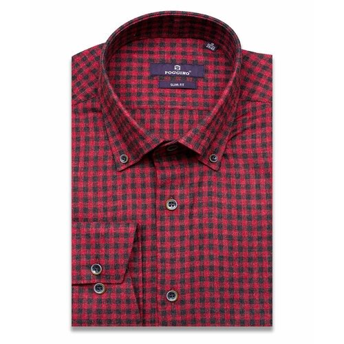 Рубашка POGGINO, размер XL (43-44 cm. красный