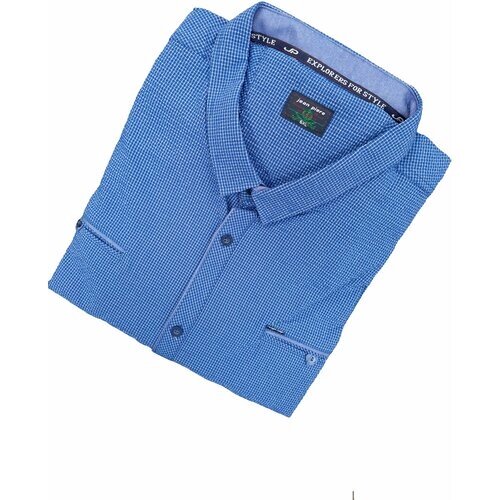 Рубашка , размер 6XL (64), синий