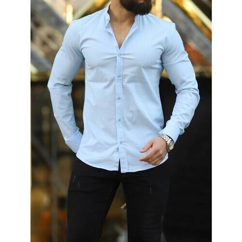 Рубашка SKOS Fashion, размер 4XL, голубой