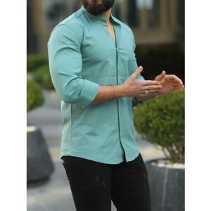 Рубашка SKOS Fashion, размер 4XL, хаки, зеленый