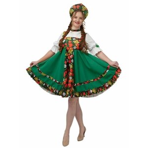 Русский народный костюм женский с кокошником Кадриль