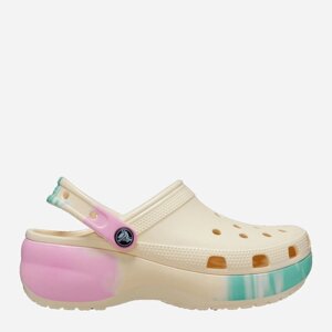 Сабо Crocs Platform Ombre Clog, размер M9W11, бежевый, голубой