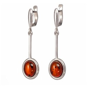 Серьги Amberprofi, серебро, 925 проба, янтарь