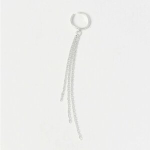 Серьги каффы CASCADE от бренда Mirro Jewelry, серебро, 925 проба, размер/диаметр 10 мм, длина 7.5 см, серебряный