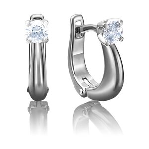 Серьги PLATINA jewelry из золота 585 пробы с бриллиантом