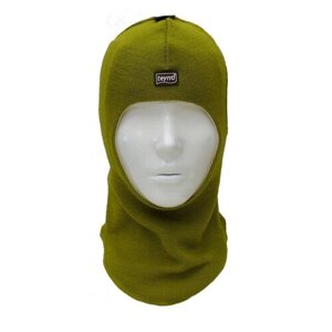 Шапка-шлем teyno для мальчиков зимняя, шерсть, размер 2, хаки, зеленый