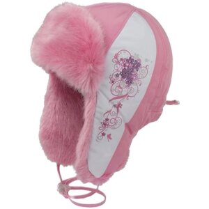 Шапка ушанка TuTu зимняя, подкладка, размер 54-56, розовый, белый