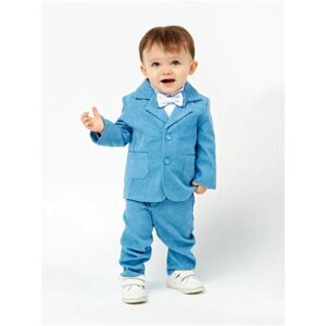 Школьная форма Chadolls, рубашка и брюки, размер 110, голубой