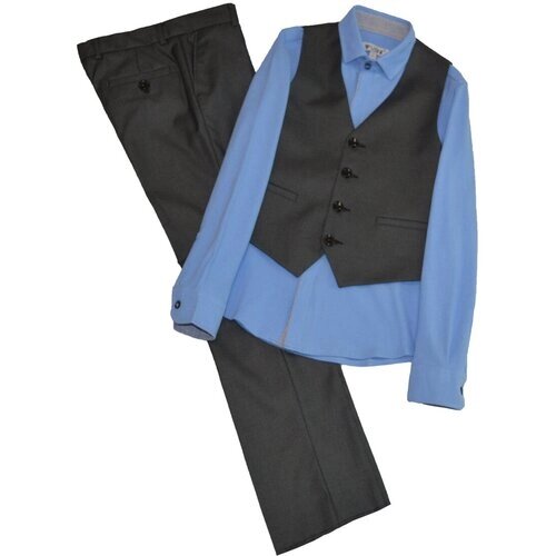 Школьная форма TUGI, жилет и брюки, размер 116, серый
