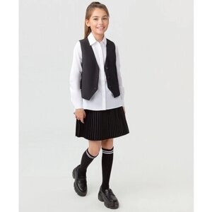 Школьная юбка Button Blue, плиссированная, размер 158, черный